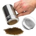 with Handle and Lid Spice Bottles Durable 304 Stainless Steel Rustproof Salt Dispenser Flour Sifter Coffeeware Condiment Container Kitchen. 