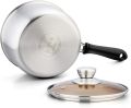 Duo Le Bao Stainless Steel Saucepan With Glass Lid Kitchen Cooking Utensil 16CM. 