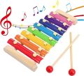 Wooden Xylophone Children's Musical Instruments Toy 8 Keys Preschool Educational Gift for Kids BT. 