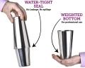 Heavy Weight Boston Cocktail Shaker | Mixing Tin Bartender Tool | Stainless Steel Bar Set for Parties | 2 Piece Shaking Container 540 ml and 900 ml. 