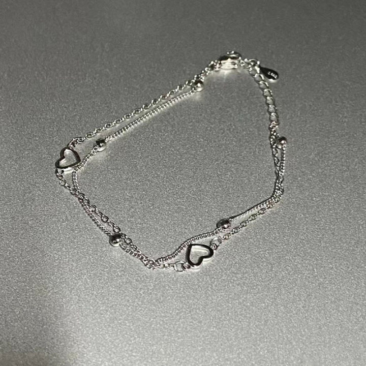 Silver%20Double%20Layers%20Love%20Heart%20Bracelets%20For%20Women%20Girls%20Elegant%20Birthday%20MNP%20-%20Image%207