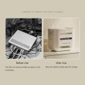 Practical Multi-layer Router Storage Box Detachable Discreet Storage TV Cable Organizer Space-Saving Cable Management Hidden Shelf. 
