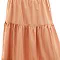 Brown Cotton Plain Long Skirt For Women. 