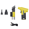 Car Mini Vacuum Cleaner PC Air Blower Cleaning Multifunction Brush Turbo Fan Rechargeable Dust Barbecue(Yellow) Easy Install. 