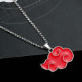 Hot Sale Naruto Akatsuki Red Cloud Titanium Steel Necklace Anime Merchandise Direct. 