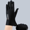 Summer Gloves Men Ice Silk Sun Proction Driving Glove Fishing Gloves Breathable Cycling Hiking Glove Full Finger Gloves Eatop. 