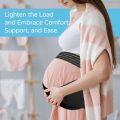 Pregnant Women Stomach Lift Belt for Baby Safety (Beige and Black). 