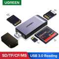 UGREEN 4-in-1 Multifunction Card Reader USB-A 3.0 to TF / SD / CF / MS with 5Gbps Transfer Speed. 