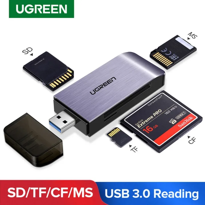 UGREEN%204-in-1%20Multifunction%20Card%20Reader%20USB-A%203.0%20to%20TF%20/%20SD%20/%20CF%20/%20MS%20with%205Gbps%20Transfer%20Speed%20-%20Image%203