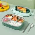 Stainless Steel Insulated Lunch Box With Compartments, Large Size 5 Compartments With Soup Bowl Spoon Fork. 