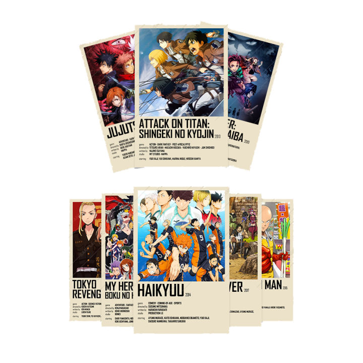 Demon%20Slayer%20Jujutsu%20Kaisen%20Attack%20On%20Titan%20Haikyuu%20One%20Punch%20Man%20My%20Hero%20Academia%20Tokyo%20Revengers%20Black%20Clover%20Anime%20Big%20Polaroid%20Poster%20Set%20of%208%20Nezuko%20Tanjiro%20Gojo%20Satoru%20Sukuna%20Itadori%20Eren%20Saitama%20-%20Image%203