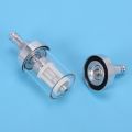 NAMUNY 2X Universal Chrome Glass Fuel Petrol crude oil engine Inline Filter 5/16 inch 8mm Silver for Motorcycles. 