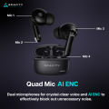 Gravity Airshot 250 True Wireless Earbuds | 48 Hours | Quad Mic | ENC. 