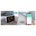 OUMERY Tuya WiFi Clock Calendar Intelligent Thermometer Hygrometer with Digital LED Display Support WIFI Auto-Calibration. 
