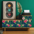 Artsy Home Rattiya Tropical Floral Pattern Wall Sticker Decal for Home Decor, 120cm x 40cm. 