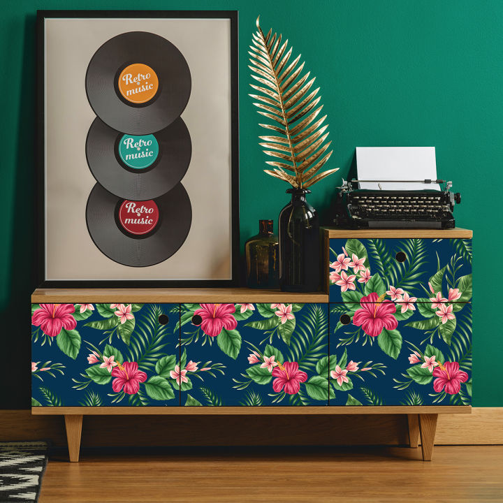 Artsy%20Home%20Rattiya%20Tropical%20Floral%20Pattern%20Wall%20Sticker%20Decal%20for%20Home%20Decor,%20120cm%20x%2040cm%20-%20Image%204