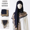 Square scarf 130*130 high-end silk scarf silk tulle scarf shawl women's fashion long scarf wholesale thin scarf. 