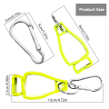 2X Glove Clips for Work Glove Holders Glove Belt Clip with Metal Carabiners for Construction Worker Guard Labor(Yellow). 