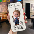UCUC for iPhone 7 Plus / iPhone 8 Plus Back Cover Little Girl Soft PU Leather Phone Cases. 