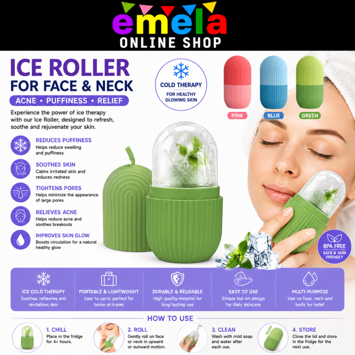 Reusable Multicolor Mulitpurpose Ice Roller