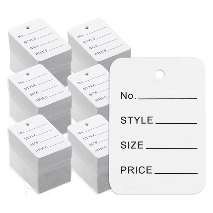 3000 Price Tags, 4.9cm X 3.5cm White Clothes Size Tags Make Labels Clothing Labels