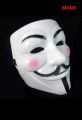 Plastic Anonymous Guy Cosplay Mask - 21.5 x 17.5cm | Vendetta Halloween Mask | PVC Hard Plastic Cosplay Mask. 