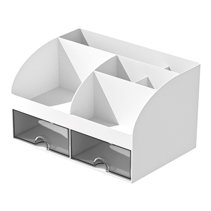 Desk%20Organiser-Office%20Organiser%20with%206%20Compartments%20and%202%20Small%20Drawers,%20Desk%20Storage%20Box%20for%20Pen%20Holders,%20Remote%20Pink%20-%20Image%203