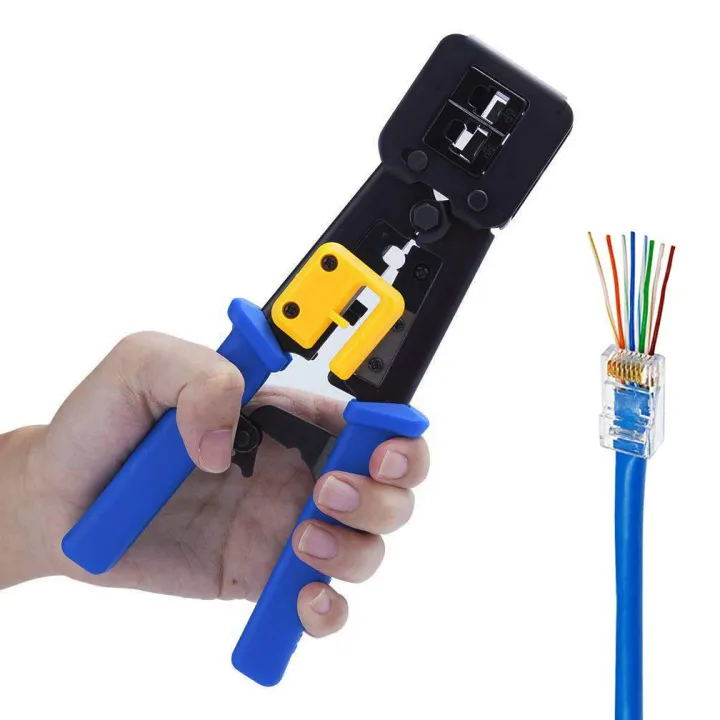 RJ45%20Crimp%20Tool%20Pass%20Through%20Crimper%20Ethernet%20Cable%20Connector%20Crimping%20Tool%20Ratcheting%20Hand%20Tools%20-%20Wire%20Stripper%20-%20Crimper%20-%20Cutter%20-%20Image%202