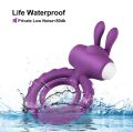 Rabbit Ears Dual Penis Ring Vibrators Vibrating Testis Ring Delay Ejaculation Cook Ring Erotic Sex Toys For Couples. 