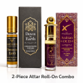 VaryGood Perfumes Down To Earth Attar Roll-On 6ml & Arabian OUd 6 ml combo Rich Woody & Earthy Long-Lasting Perfume for Men & Women. 