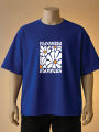 Blooming Flowers Printed Tshirt - Blue, Brown, Black. 