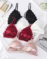 Bra - Elastic Straps Wireless Sexy Lace Bra Cozy Satin Bras For Women - Sexy Lingerie 1 PCS Only. 