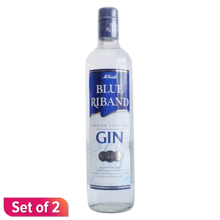 Blue Riband Premium Extra Dry Gin 750ml Set of 2 | Daraz.com.np