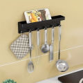 Key Holder For Wall Decor Mail Shelf Organizer Tableware Hanger Wall Mounted With 6 Hooks Storage Rack For Kitchen Bathroom JINBING. 