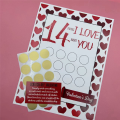 14 Things Love Things Valentine Day Scratch-Off Print Romantic Greeting Love Scratching Card for Husband Wife Lovers,B Easy to Use. 