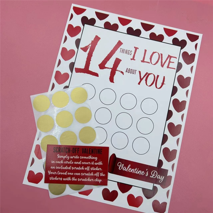 14%20Things%20Love%20Things%20Valentine%20Day%20Scratch-Off%20Print%20Romantic%20Greeting%20Love%20Scratching%20Card%20for%20Husband%20Wife%20Lovers,B%20Easy%20to%20Use%20-%20Image%204