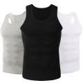 Vest Men's Pure Cotton Base Men's Loose I-Shaped Vest Sports Hurdle Fitness Summer Casual Sleeveless Inner Wear. 