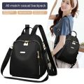 Casual Lightweight School Bags Large Capacity Oxford Cloth Travel Backpack Black Shoulder Bag Women. 