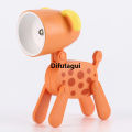 Difutagui Decorate the living room portable lamp dog deer cute night light Portable mini folding table lamp pet dinosaur flower night light student. 