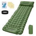 Camping Sleeping Pad with Pillow Built-in Pump Ultralight Inflatable Sleeping Mat Waterproof Camping Air Mattress for Backpacking Hiking Tent Traveling. 