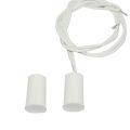 Plastic Recessed Wired Door And Window Magnetic Contact Sensor. 