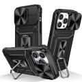 Case for iPhone 13 Pro Max with Camera Cover and Kickstand，Built-in 360° Rotate Ring Stand Magnetic Full Body Shockproof Bumper Protective Phone Cover Case. 
