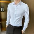 Fashion Soft Long Sleeves Summer Cotton Solid Casual Shirt For Men - Black And White | Fashion Summer Shirt For Men. 