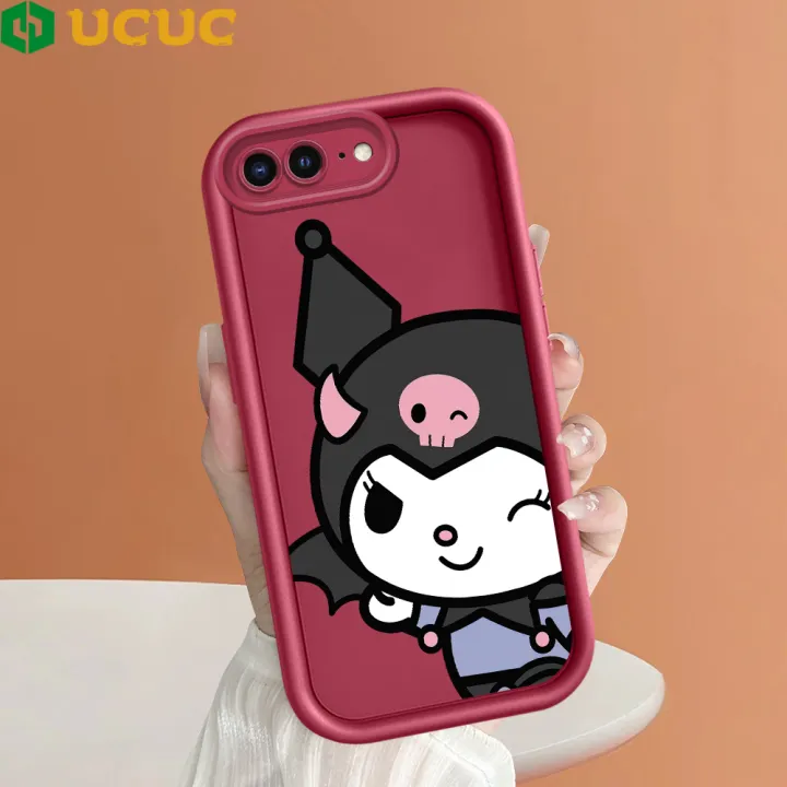 UCUC%20for%20iPhone%207%20Plus%20/%20iPhone%208%20Plus%20Back%20Cover%20Kuromi%20Girl%20Ladder%20Camera%20Soft%20Rubber%20Protection%20Phone%20Case%20-%20Image%202