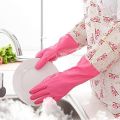 Silicone Gloves with Wash Scrubber, Reusable Brush Heat Resistant Gloves Kitchen Tool for Cleaning, Dish Washing, Washing The Car, Pet Hair Care - 1 Pair (Random Colour). 