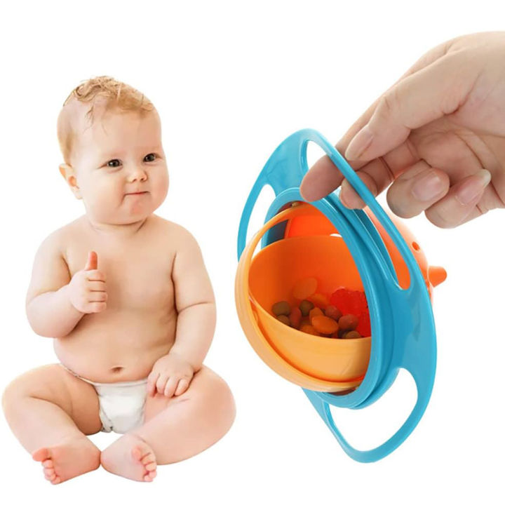 Vylon%20Magic%20Gyro%20Bowl%20360%20Degree%20Rotate%20Spill-Proof%20Bowls%20with%20Lid%20Plastic%20Creative%20Dishes%20Practice%20Feeding%20Bowls%20For%20Toddler%20Baby%20Kid%20-%20Image%202