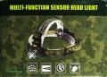 Multi Function Sensor Headlight Headlamp | Multifunction LED Head Lamp | Outdoor Essential LED Head Lamp. 