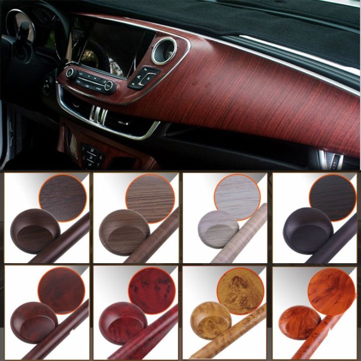 New 30x100cm Car Sticker High Glossy Self-adhesive Wood Grain Car ...