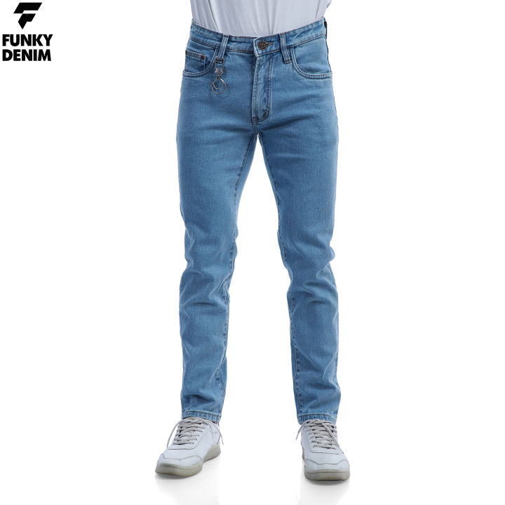 Funky Denim Light Blue Denim Jeans Pant For Men