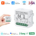 No Neutral Required Tuyasmart 2 Gang Mini Switch Module. 